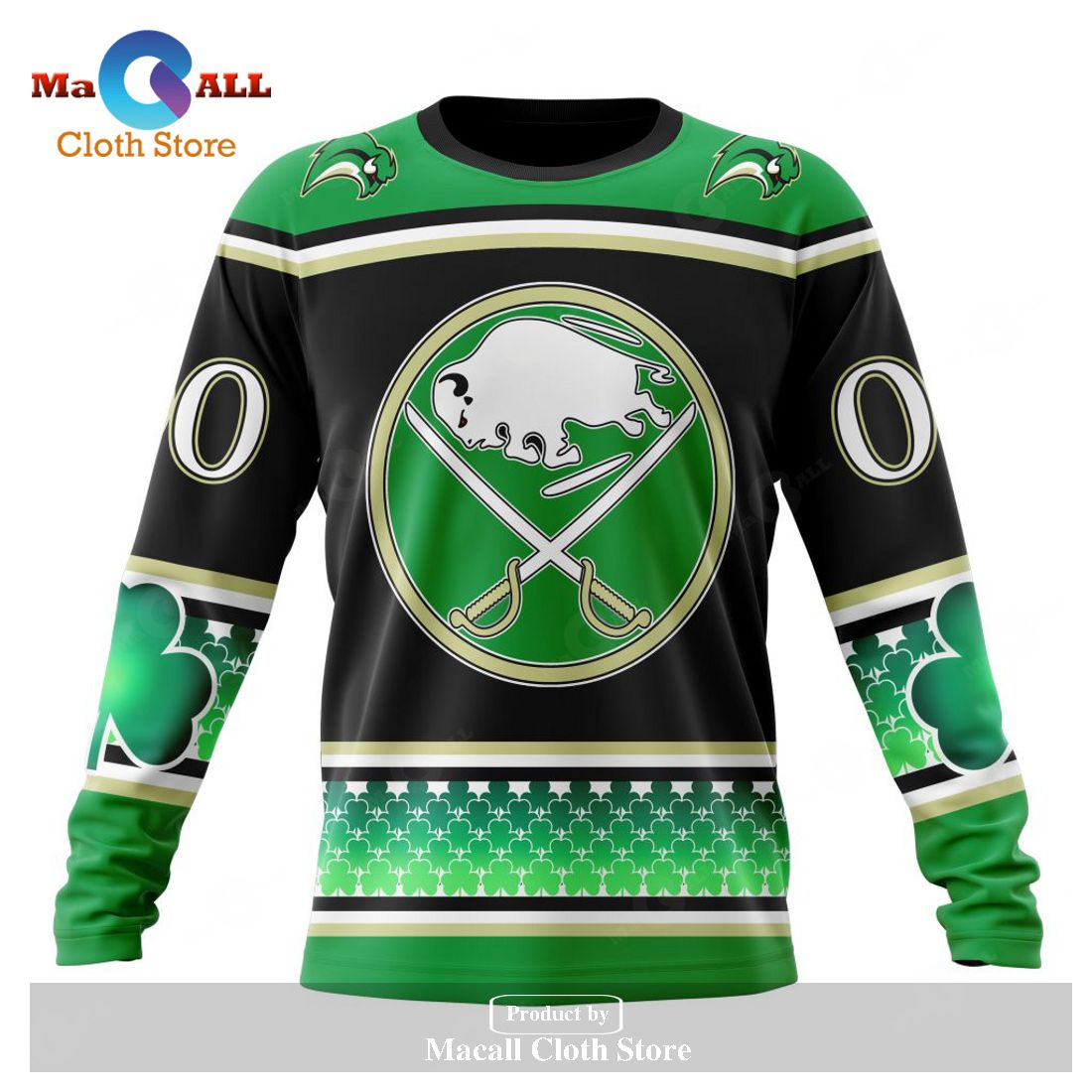 Personalized NHL Buffalo Sabres - Specialized Unisex Kits Hockey Celebrate St Patrick's Day Hoodie Sweatshirt 3D Personalized NHL Buffalo Sabres - Specialized Unisex Kits Hockey Celebrate St Patrick's Day Hoodie Sweatshirt 3D