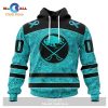 Personalized NHL Calgary Flames Special Design Fight Ovarian Cancer Hoodie Sweatshirt 3D
