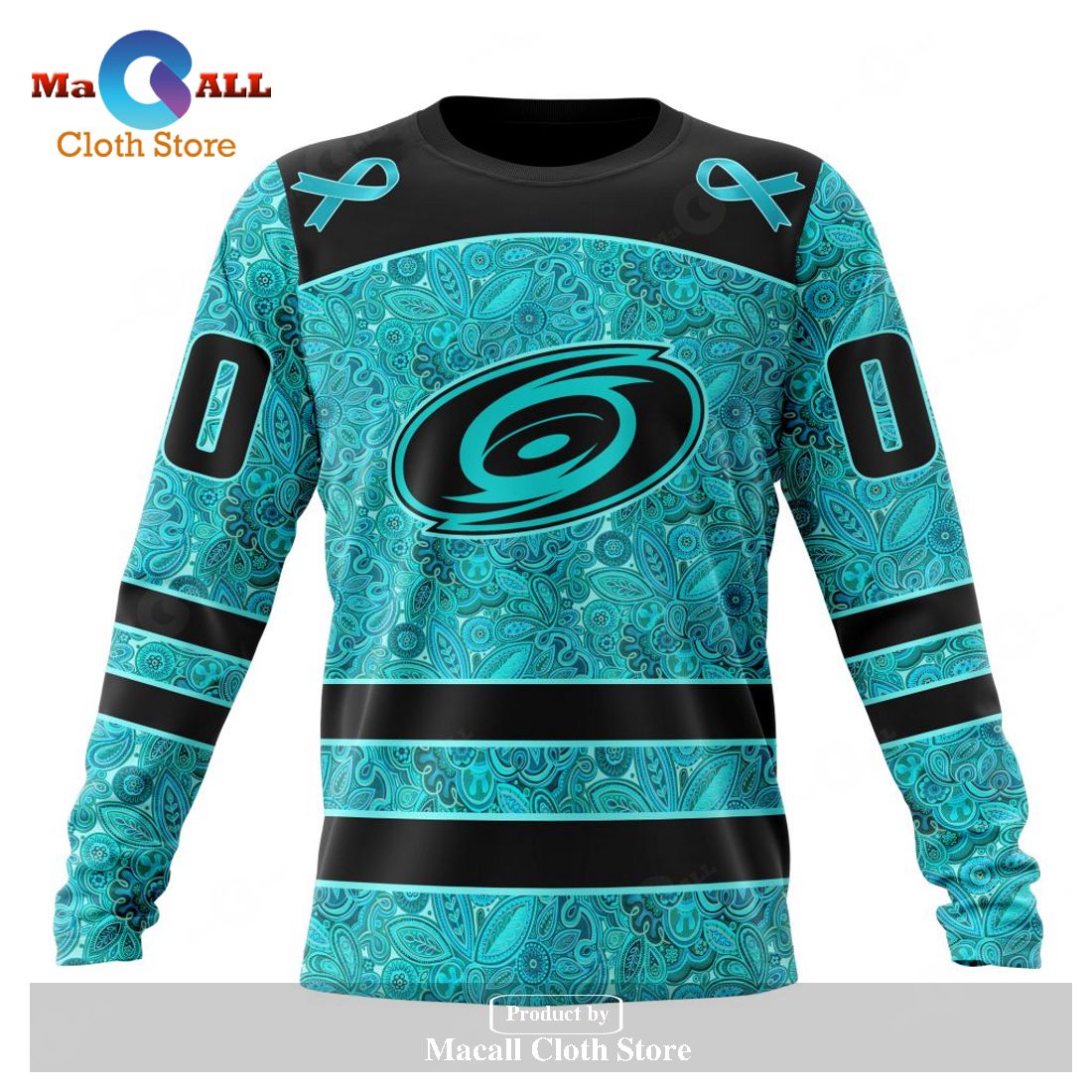 Personalized NHL Carolina Hurricanes Special Design Fight Ovarian Cancer Hoodie Sweatshirt 3D Personalized NHL Carolina Hurricanes Special Design Fight Ovarian Cancer Hoodie Sweatshirt 3D