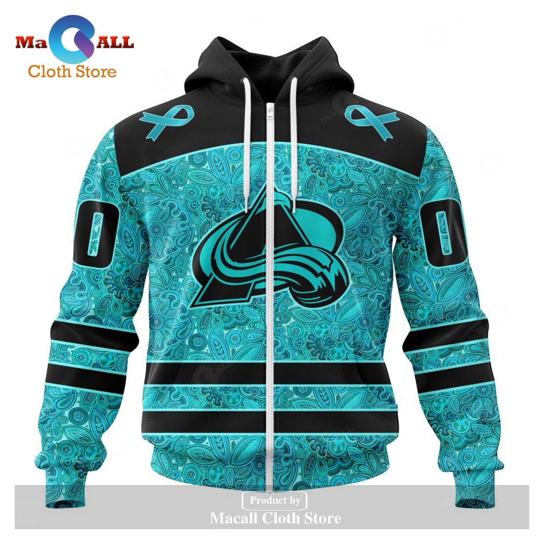 Personalized NHL Colorado Avalanche Special Design Fight Ovarian Cancer Hoodie Sweatshirt 3D Personalized NHL Colorado Avalanche Special Design Fight Ovarian Cancer Hoodie Sweatshirt 3D