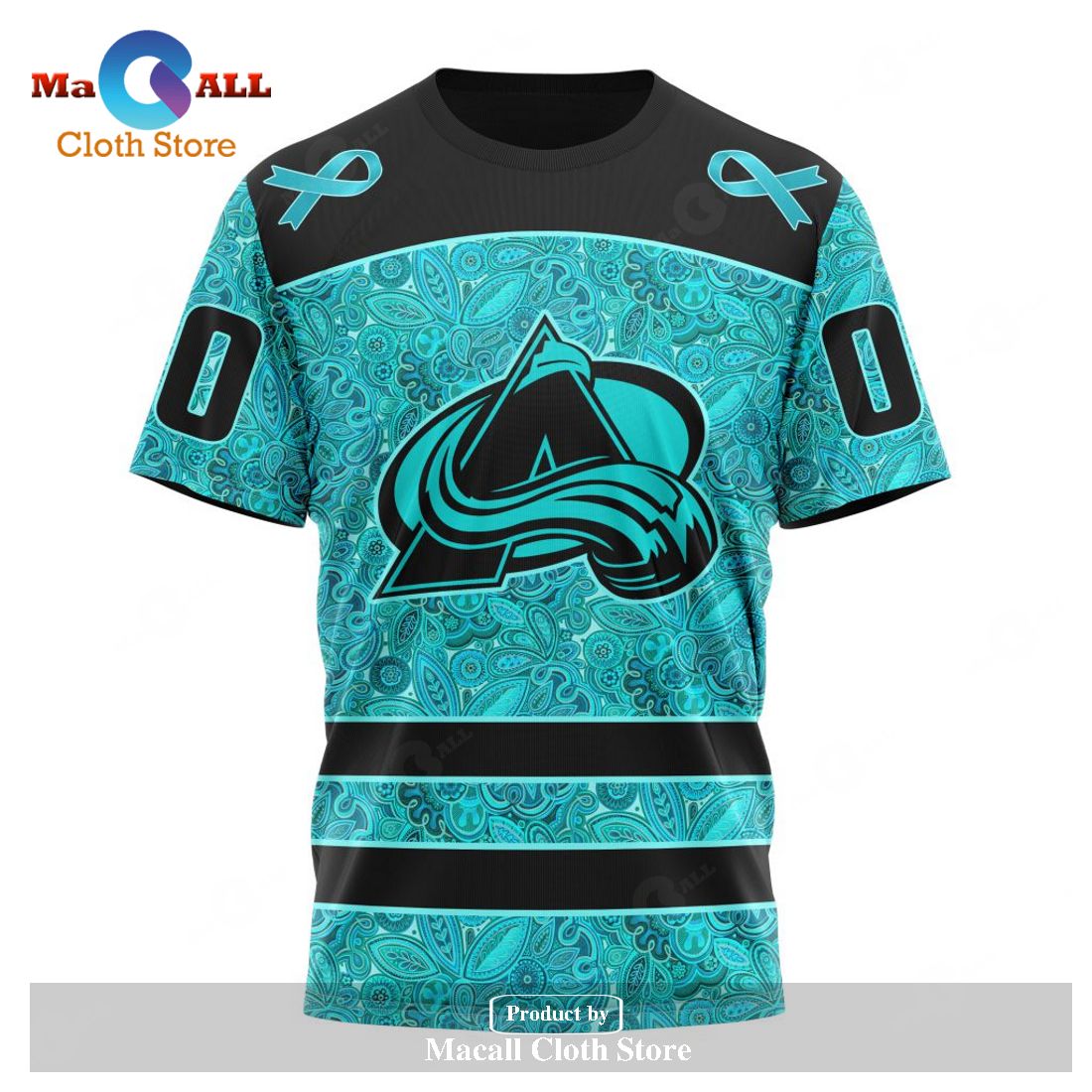 Personalized NHL Colorado Avalanche Special Design Fight Ovarian Cancer Hoodie Sweatshirt 3D Personalized NHL Colorado Avalanche Special Design Fight Ovarian Cancer Hoodie Sweatshirt 3D