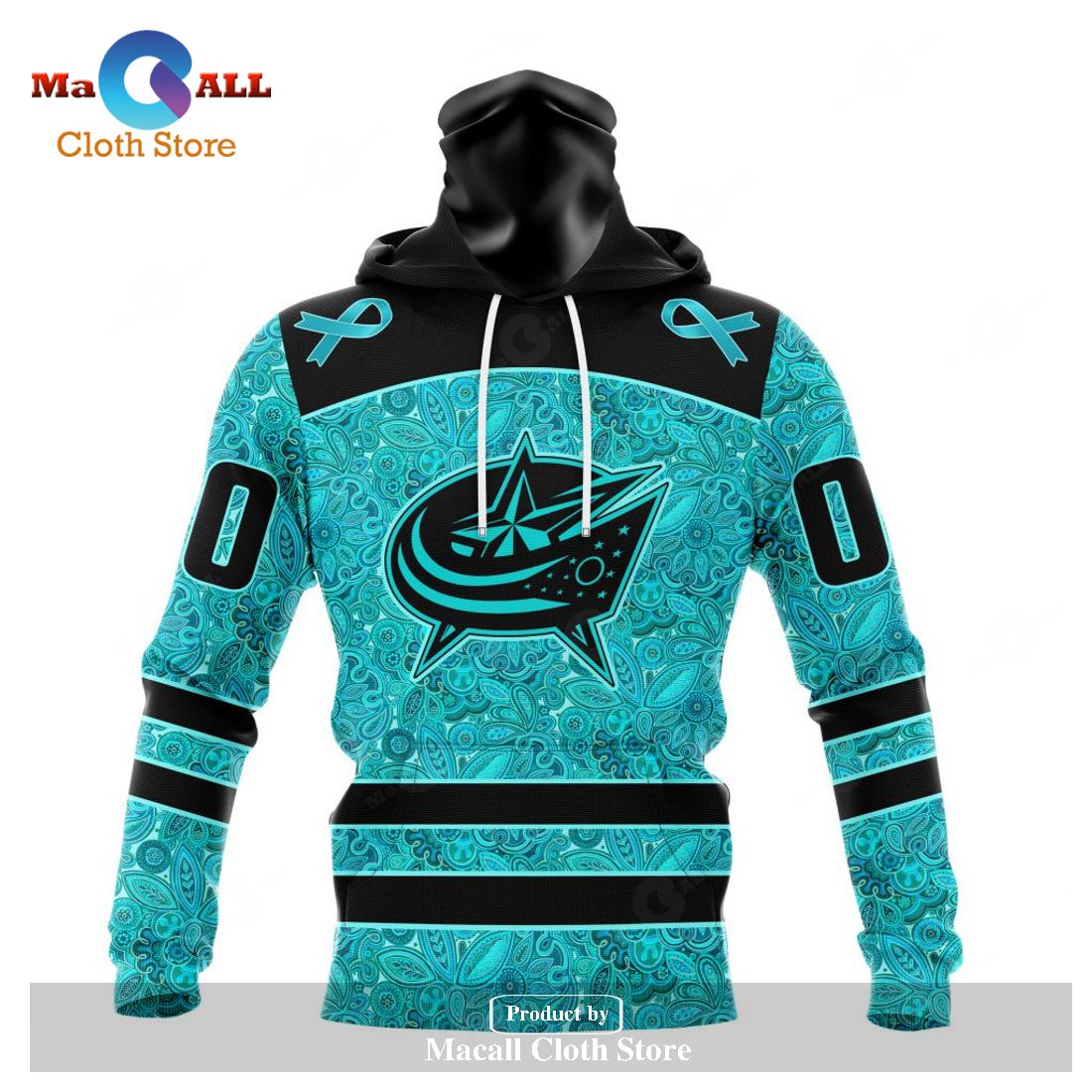 Personalized NHL Columbus Blue Jackets Special Design Fight Ovarian Cancer Hoodie Sweatshirt 3D Personalized NHL Columbus Blue Jackets Special Design Fight Ovarian Cancer Hoodie Sweatshirt 3D