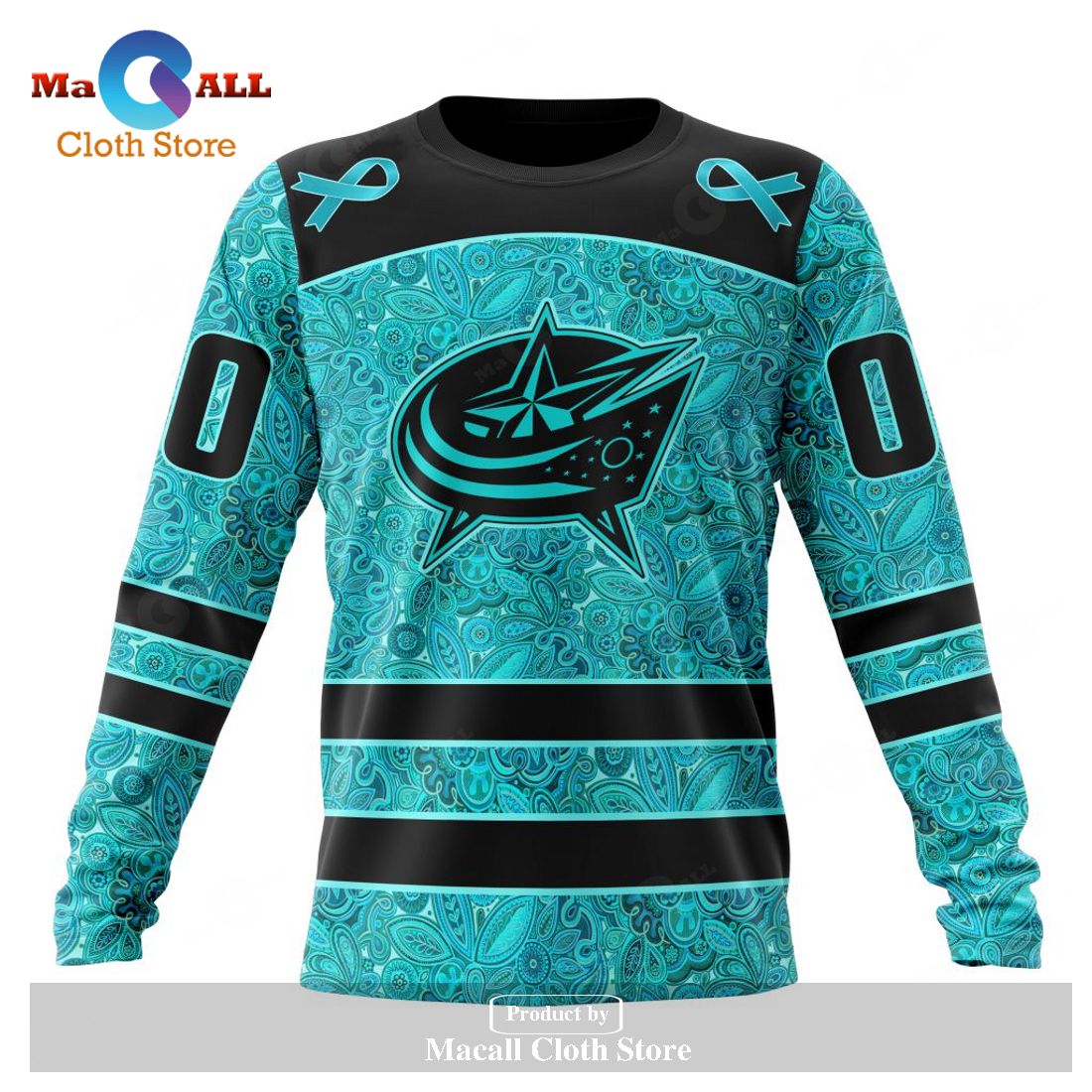 Personalized NHL Columbus Blue Jackets Special Design Fight Ovarian Cancer Hoodie Sweatshirt 3D Personalized NHL Columbus Blue Jackets Special Design Fight Ovarian Cancer Hoodie Sweatshirt 3D