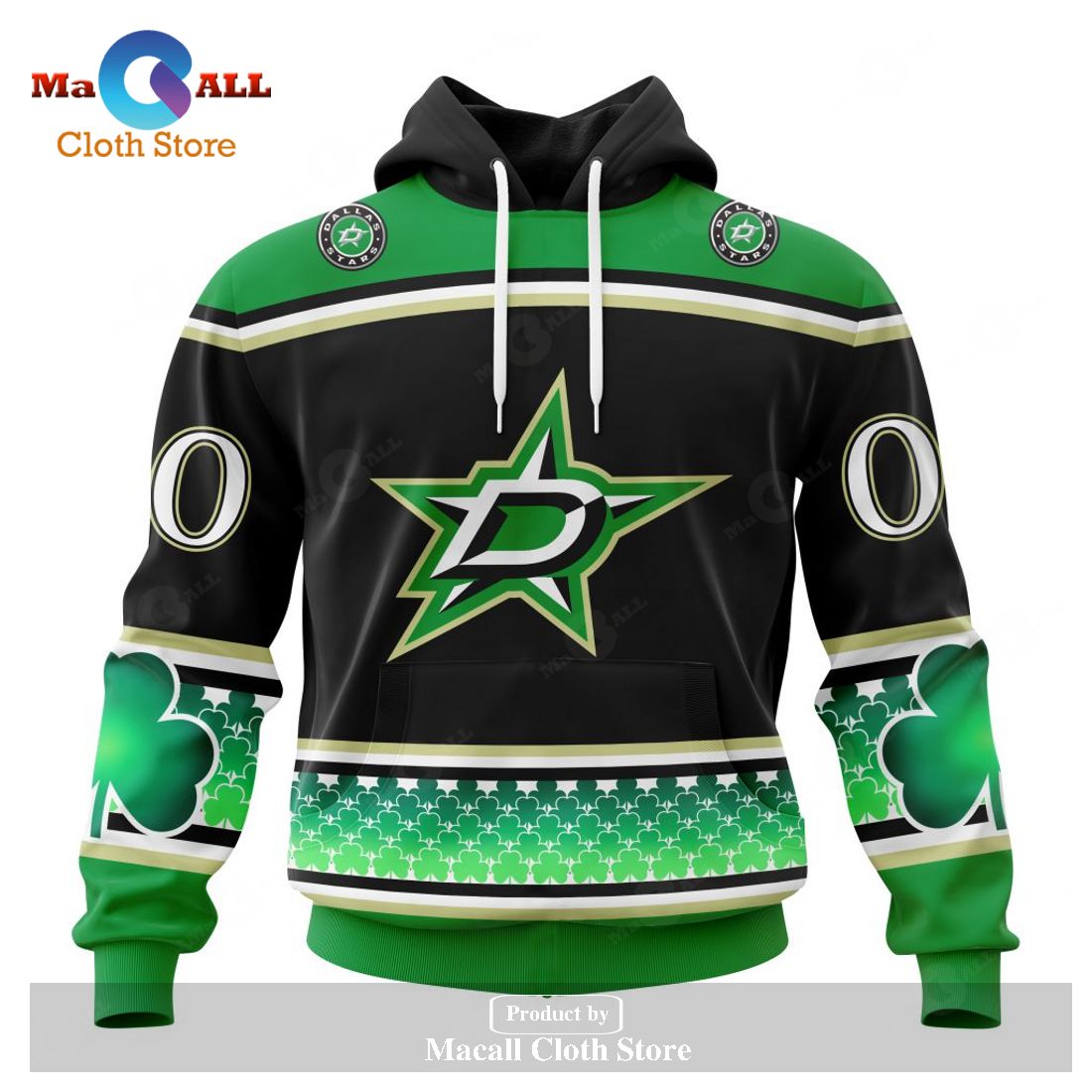 Personalized NHL Dallas Stars - Specialized Unisex Kits Hockey Celebrate St Patrick's Day Hoodie Sweatshirt 3D Personalized NHL Dallas Stars - Specialized Unisex Kits Hockey Celebrate St Patrick's Day Hoodie Sweatshirt 3D