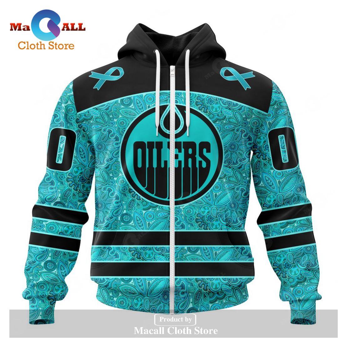Personalized NHL Edmonton Oilers Special Design Fight Ovarian Cancer Hoodie Sweatshirt 3D Personalized NHL Edmonton Oilers Special Design Fight Ovarian Cancer Hoodie Sweatshirt 3D