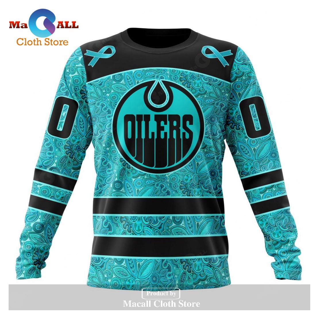 Personalized NHL Edmonton Oilers Special Design Fight Ovarian Cancer Hoodie Sweatshirt 3D Personalized NHL Edmonton Oilers Special Design Fight Ovarian Cancer Hoodie Sweatshirt 3D