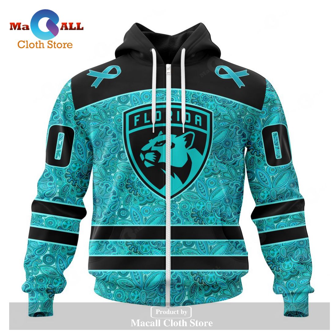 Personalized NHL Florida Panthers Special Design Fight Ovarian Cancer Hoodie Sweatshirt 3D Personalized NHL Florida Panthers Special Design Fight Ovarian Cancer Hoodie Sweatshirt 3D