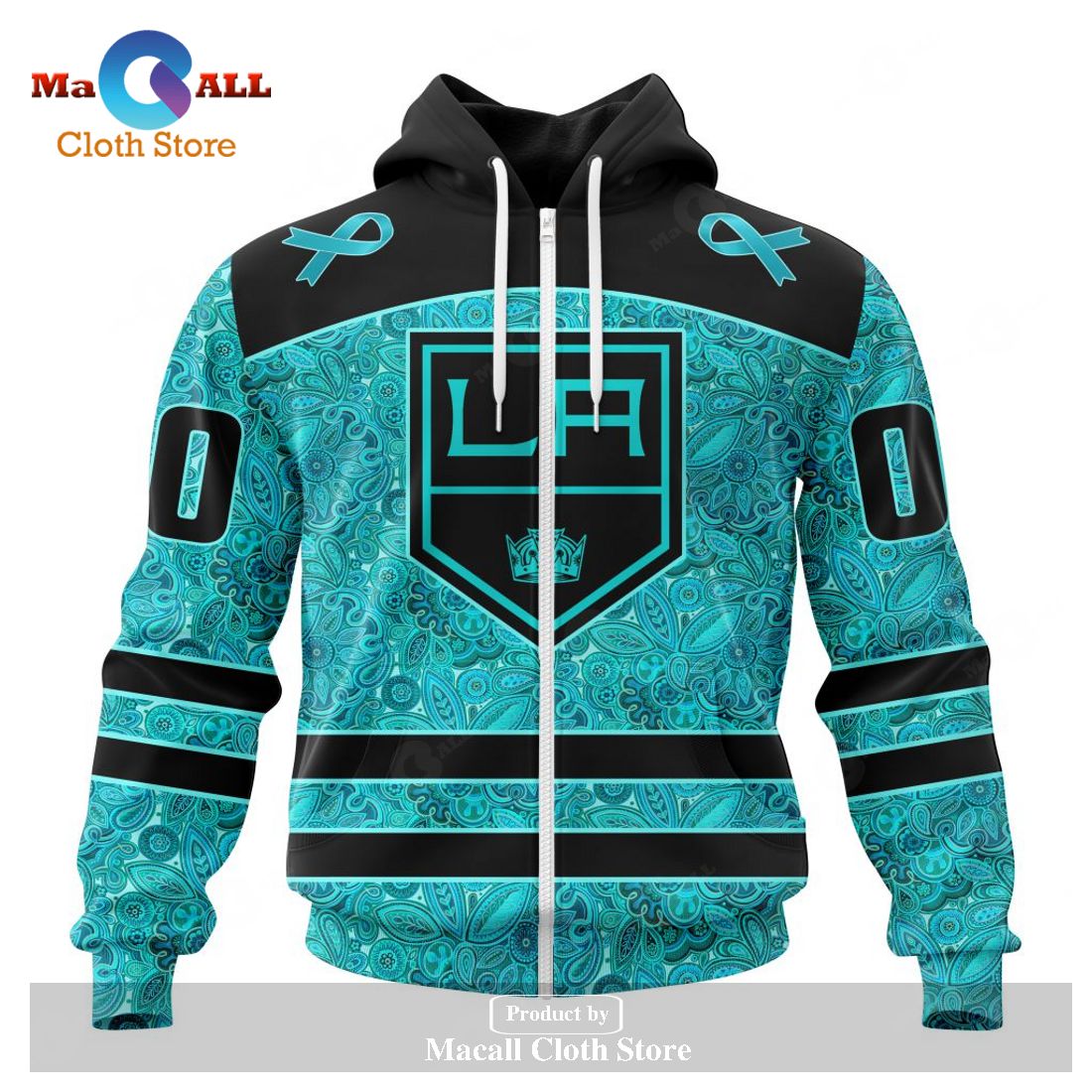 Personalized NHL Los Angeles Kings Special Design Fight Ovarian Cancer Hoodie Sweatshirt 3D Personalized NHL Los Angeles Kings Special Design Fight Ovarian Cancer Hoodie Sweatshirt 3D