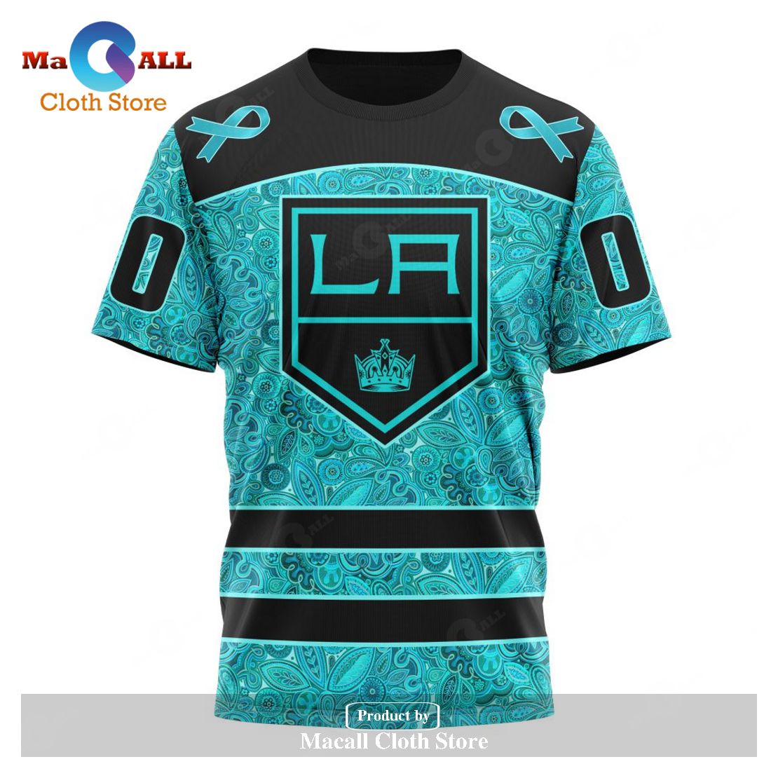 Personalized NHL Los Angeles Kings Special Design Fight Ovarian Cancer Hoodie Sweatshirt 3D Personalized NHL Los Angeles Kings Special Design Fight Ovarian Cancer Hoodie Sweatshirt 3D