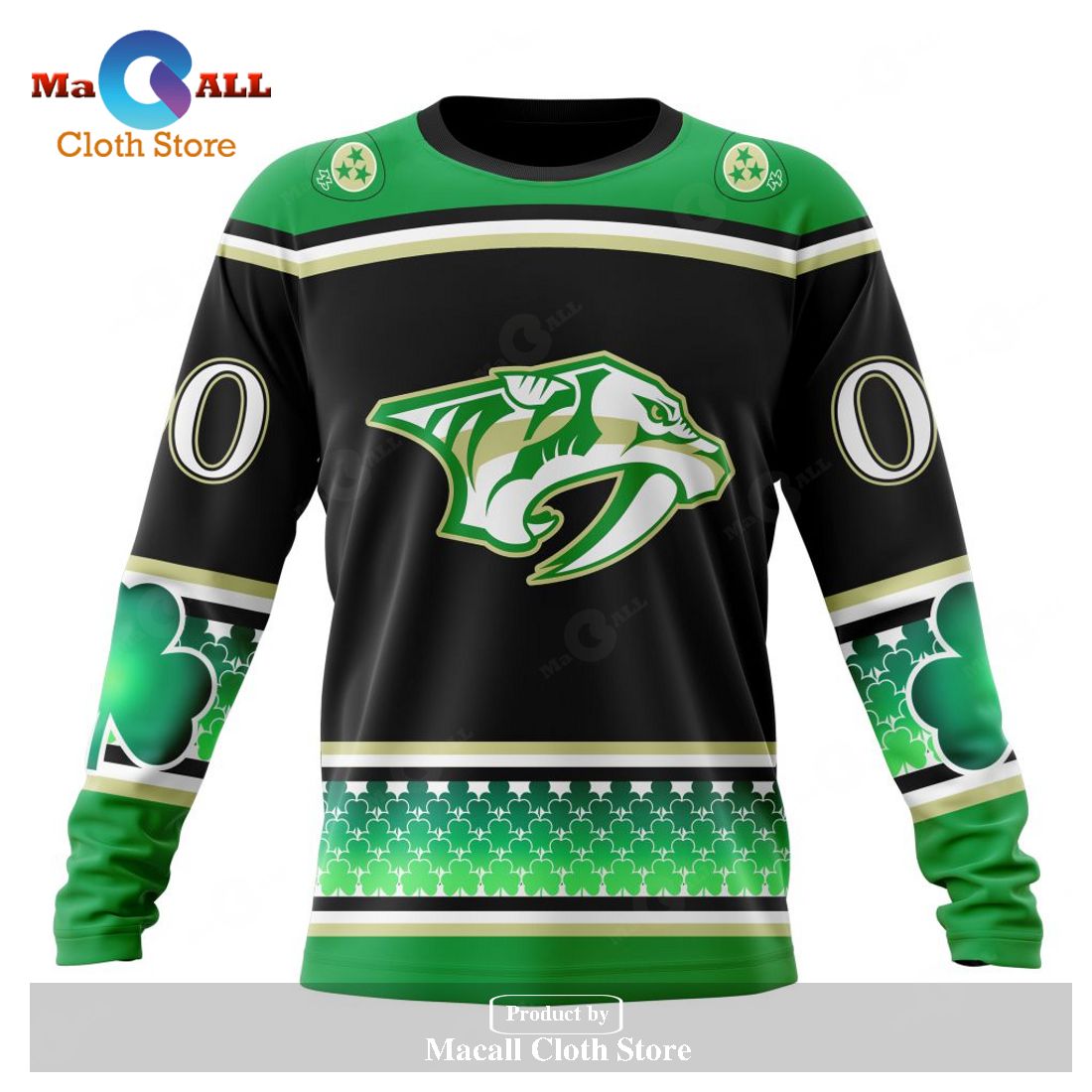 Personalized NHL Nashville Predators - Specialized Hockey Celebrate St Patrick's Day Hoodie Sweatshirt 3D Personalized NHL Nashville Predators - Specialized Hockey Celebrate St Patrick's Day Hoodie Sweatshirt 3D