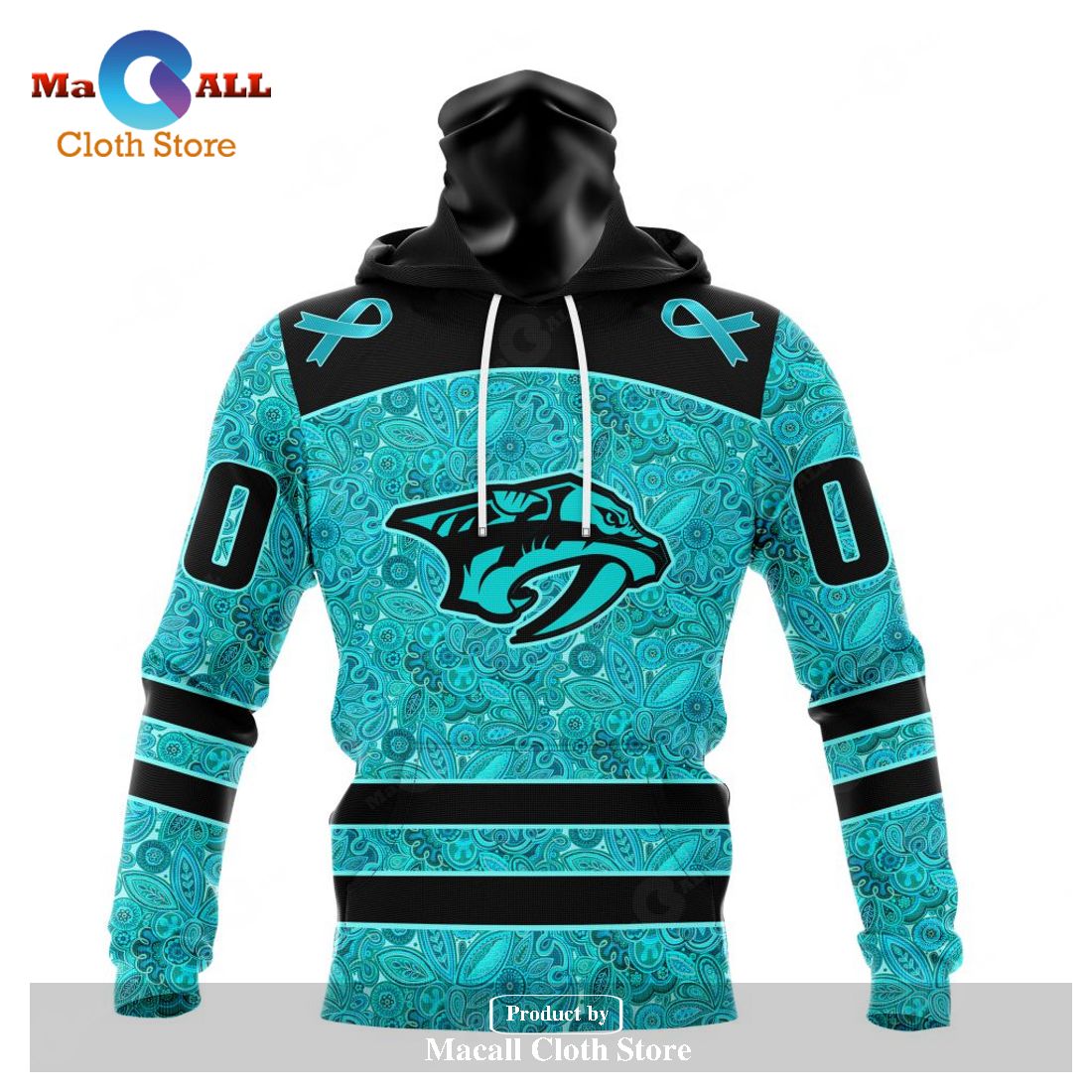 Personalized NHL Nashville Predators Special Design Fight Ovarian Cancer Hoodie Sweatshirt 3D Personalized NHL Nashville Predators Special Design Fight Ovarian Cancer Hoodie Sweatshirt 3D