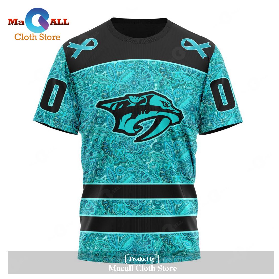 Personalized NHL Nashville Predators Special Design Fight Ovarian Cancer Hoodie Sweatshirt 3D Personalized NHL Nashville Predators Special Design Fight Ovarian Cancer Hoodie Sweatshirt 3D