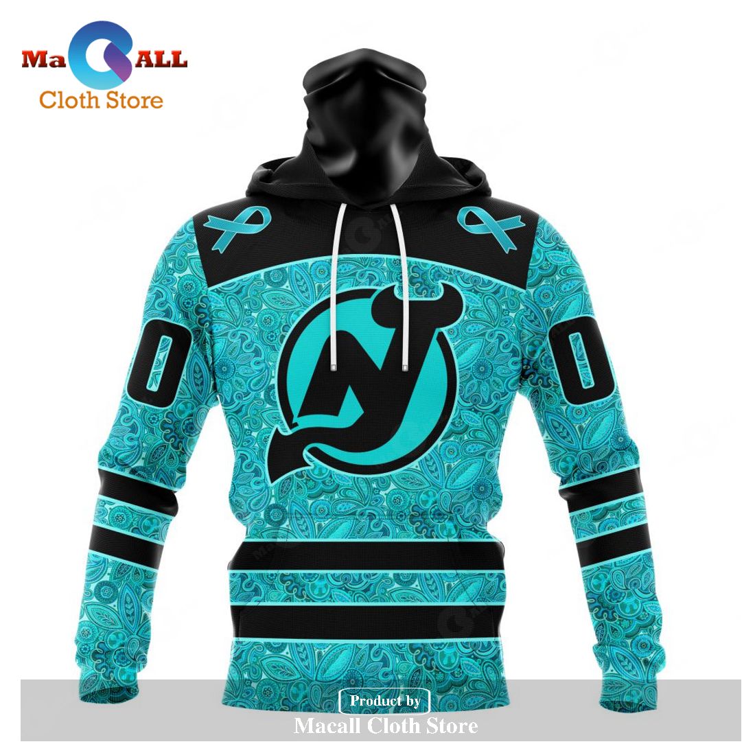Personalized NHL New Jersey Devils Special Design Fight Ovarian Cancer Hoodie Sweatshirt 3D Personalized NHL New Jersey Devils Special Design Fight Ovarian Cancer Hoodie Sweatshirt 3D