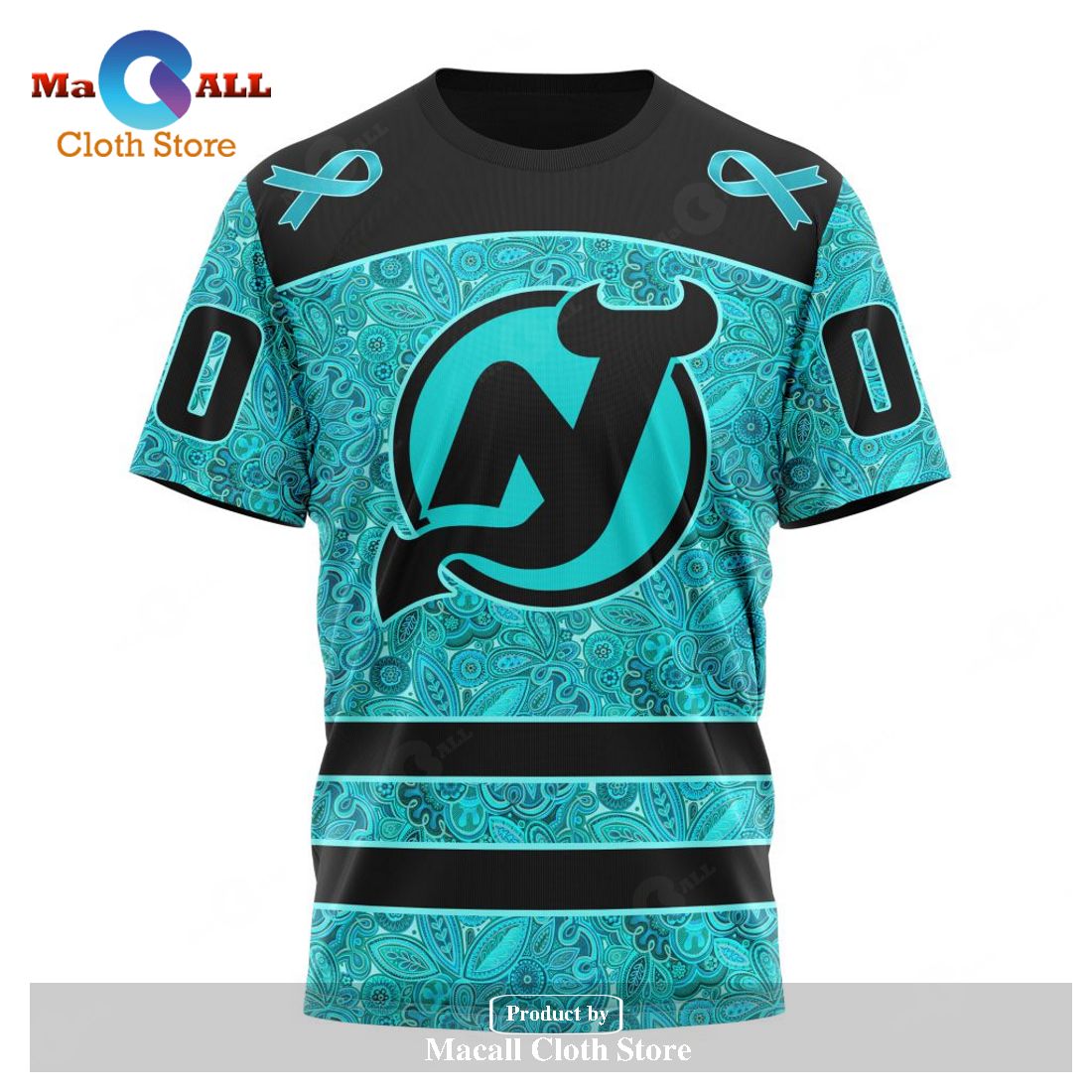 Personalized NHL New Jersey Devils Special Design Fight Ovarian Cancer Hoodie Sweatshirt 3D Personalized NHL New Jersey Devils Special Design Fight Ovarian Cancer Hoodie Sweatshirt 3D