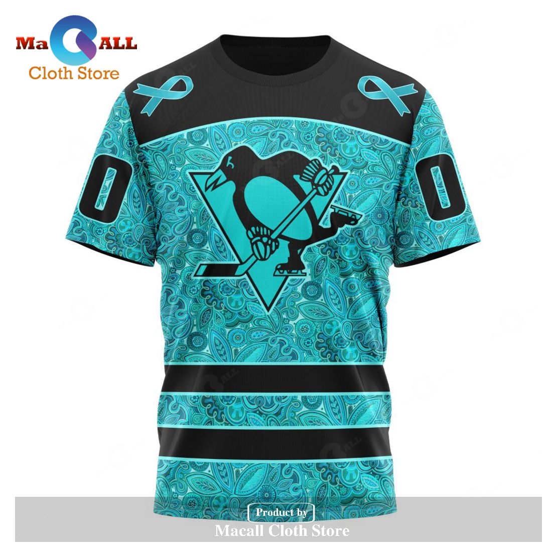 Personalized NHL Pittsburgh Penguins Special Design Fight Ovarian Cancer Hoodie Sweatshirt 3D Personalized NHL Pittsburgh Penguins Special Design Fight Ovarian Cancer Hoodie Sweatshirt 3D