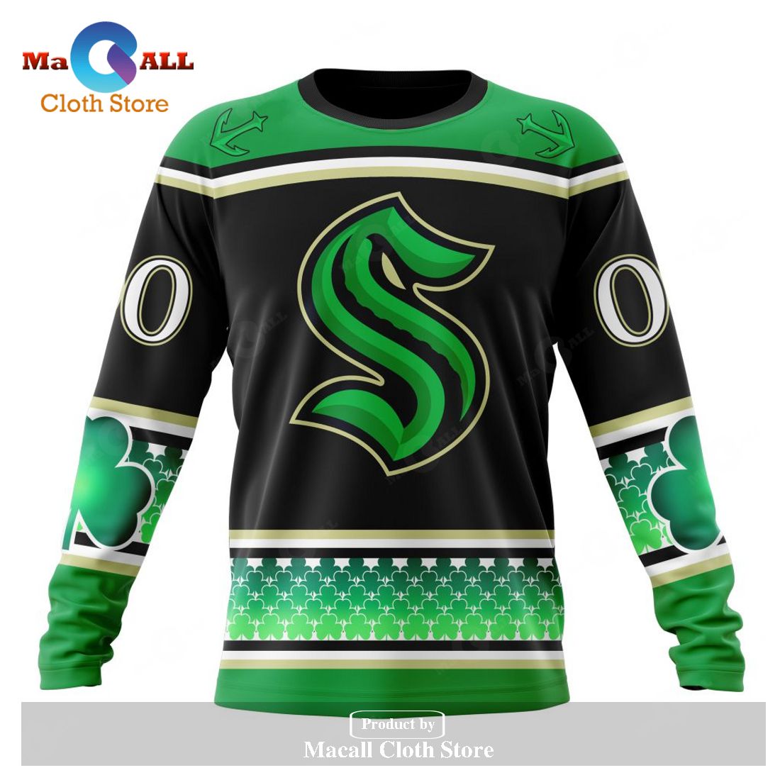 Personalized NHL Seattle Kraken - Specialized Hockey Celebrate St Patrick's Day Hoodie Sweatshirt 3D Personalized NHL Seattle Kraken - Specialized Hockey Celebrate St Patrick's Day Hoodie Sweatshirt 3D