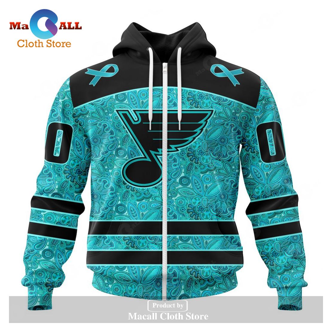 Personalized NHL St. Louis Blues Special Design Fight Ovarian Cancer Hoodie Sweatshirt 3D Personalized NHL St. Louis Blues Special Design Fight Ovarian Cancer Hoodie Sweatshirt 3D
