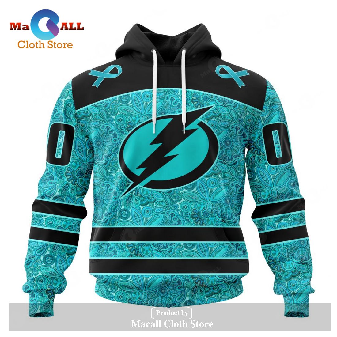 Personalized NHL Tampa Bay Lightning Special Design Fight Ovarian Cancer Hoodie Sweatshirt 3D Personalized NHL Tampa Bay Lightning Special Design Fight Ovarian Cancer Hoodie Sweatshirt 3D