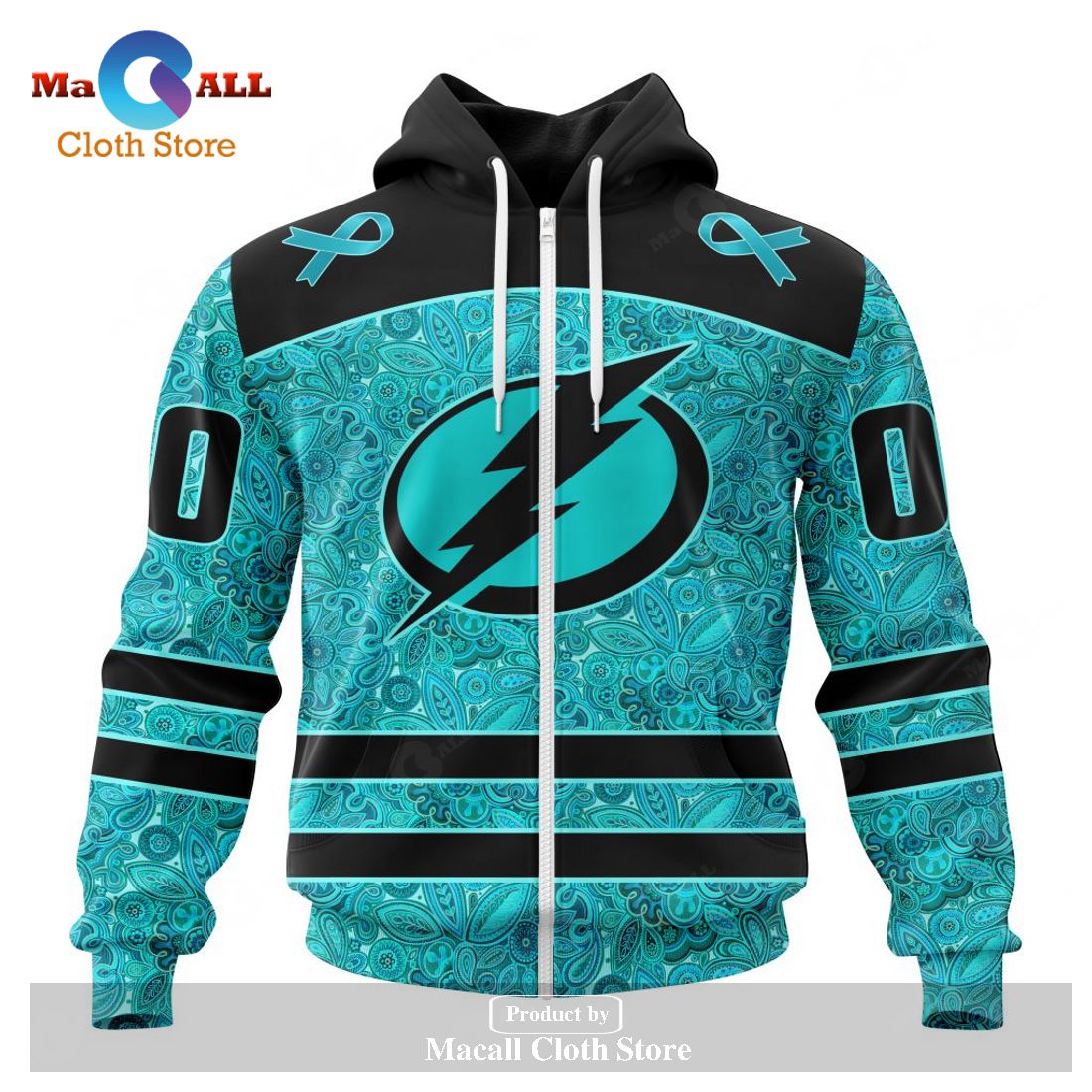Personalized NHL Tampa Bay Lightning Special Design Fight Ovarian Cancer Hoodie Sweatshirt 3D Personalized NHL Tampa Bay Lightning Special Design Fight Ovarian Cancer Hoodie Sweatshirt 3D
