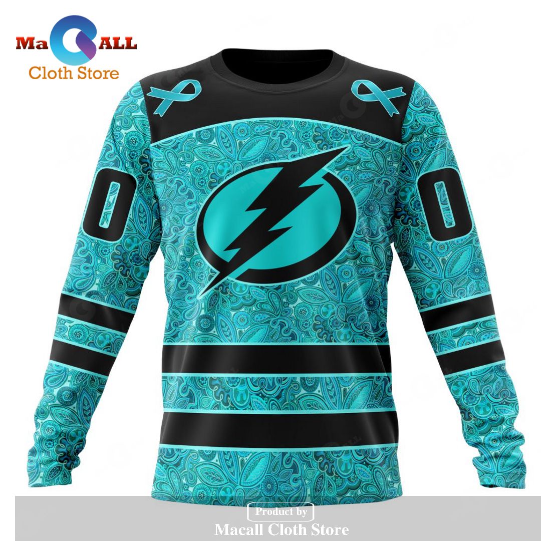 Personalized NHL Tampa Bay Lightning Special Design Fight Ovarian Cancer Hoodie Sweatshirt 3D Personalized NHL Tampa Bay Lightning Special Design Fight Ovarian Cancer Hoodie Sweatshirt 3D