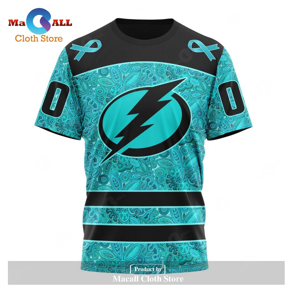 Personalized NHL Tampa Bay Lightning Special Design Fight Ovarian Cancer Hoodie Sweatshirt 3D Personalized NHL Tampa Bay Lightning Special Design Fight Ovarian Cancer Hoodie Sweatshirt 3D