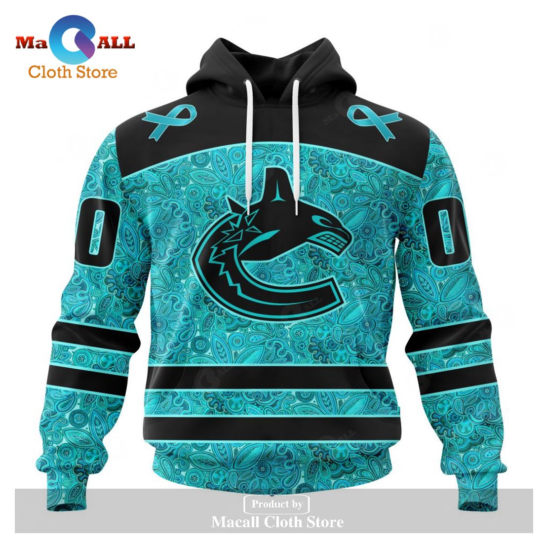 Personalized NHL Vancouver Canucks Special Design Fight Ovarian Cancer Hoodie Sweatshirt 3D Personalized NHL Vancouver Canucks Special Design Fight Ovarian Cancer Hoodie Sweatshirt 3D