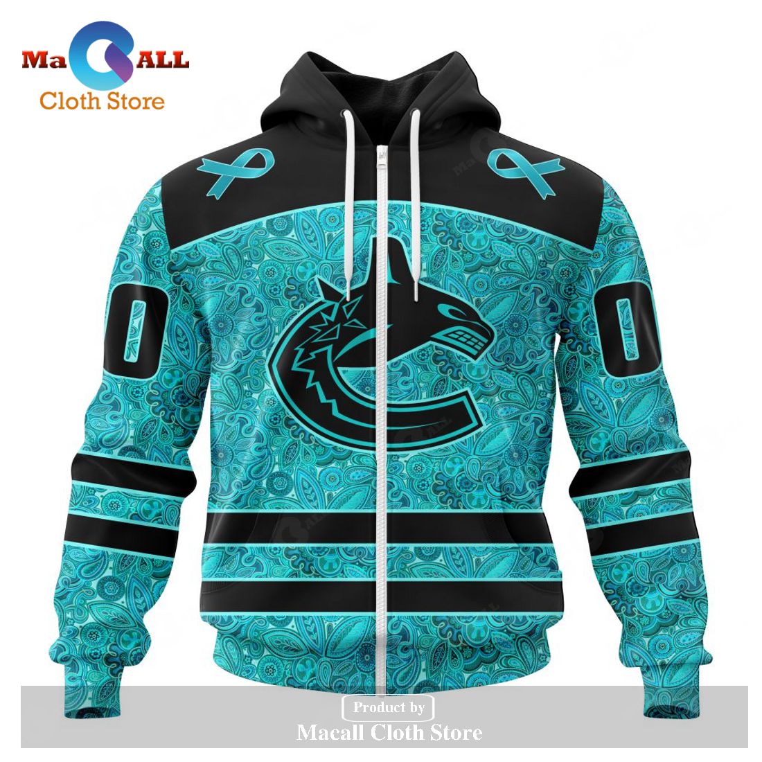 Personalized NHL Vancouver Canucks Special Design Fight Ovarian Cancer Hoodie Sweatshirt 3D Personalized NHL Vancouver Canucks Special Design Fight Ovarian Cancer Hoodie Sweatshirt 3D