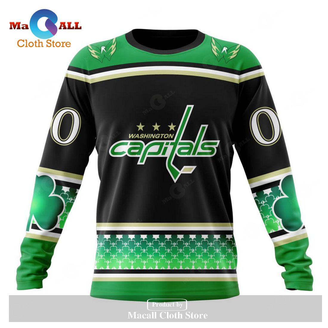 Personalized NHL Washington Unisex Kitsitals - Specialized Hockey Celebrate St Patrick's Day Hoodie Sweatshirt 3D Personalized NHL Washington Unisex Kitsitals - Specialized Hockey Celebrate St Patrick's Day Hoodie Sweatshirt 3D
