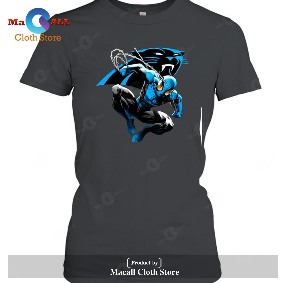 Carolina Panthers Spiderman Carolina Panthers-Unisex T-Shirt Carolina Panthers Spiderman Carolina Panthers-Unisex T-Shirt