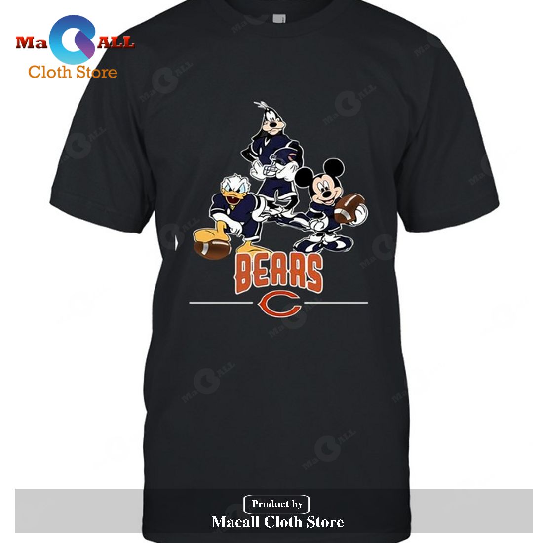Chicago Bears Mickey Donald Goofy Fan-Unisex T-Shirt Chicago Bears Mickey Donald Goofy Fan-Unisex T-Shirt