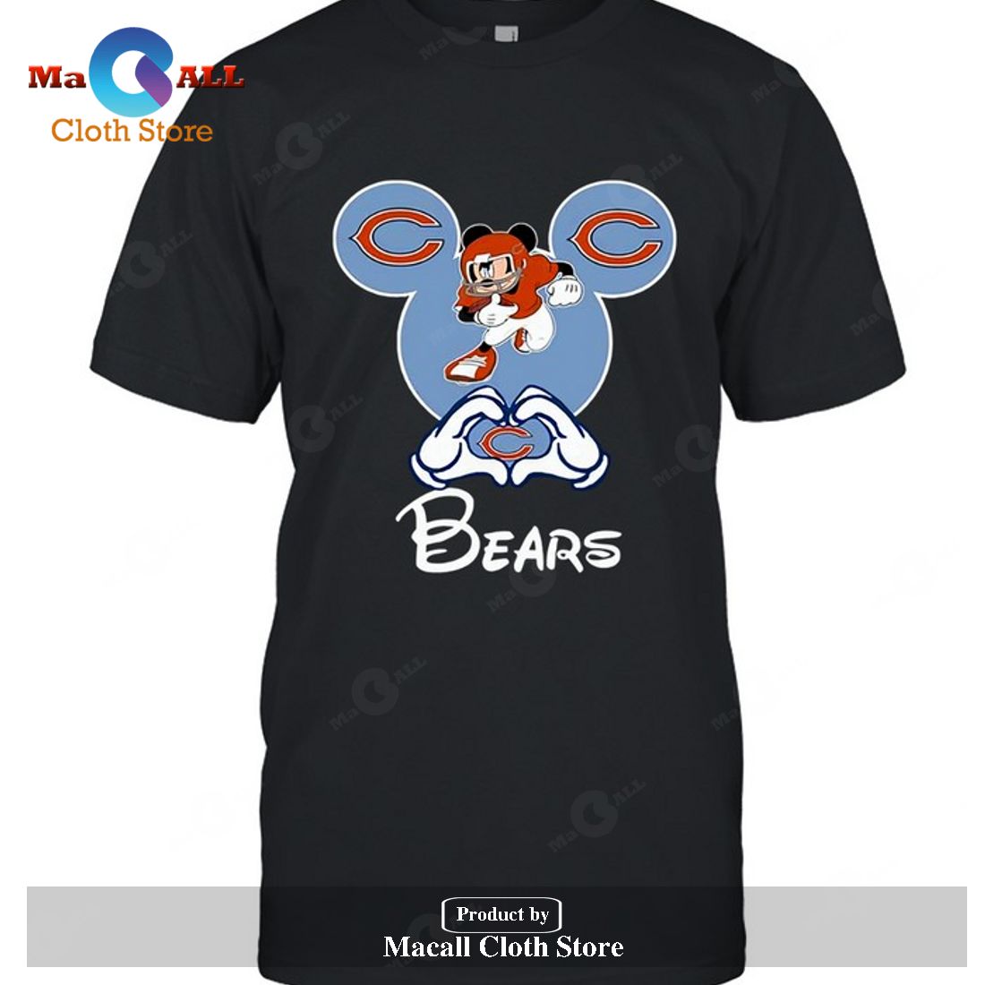 Chicago Bears Mickey-Unisex T-Shirt Chicago Bears Mickey-Unisex T-Shirt
