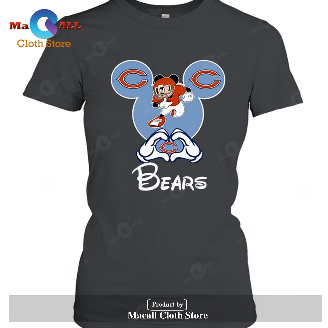 Chicago Bears Mickey-Unisex T-Shirt Chicago Bears Mickey-Unisex T-Shirt