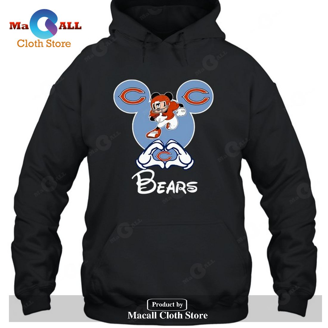 Chicago Bears Mickey-Unisex T-Shirt Chicago Bears Mickey-Unisex T-Shirt