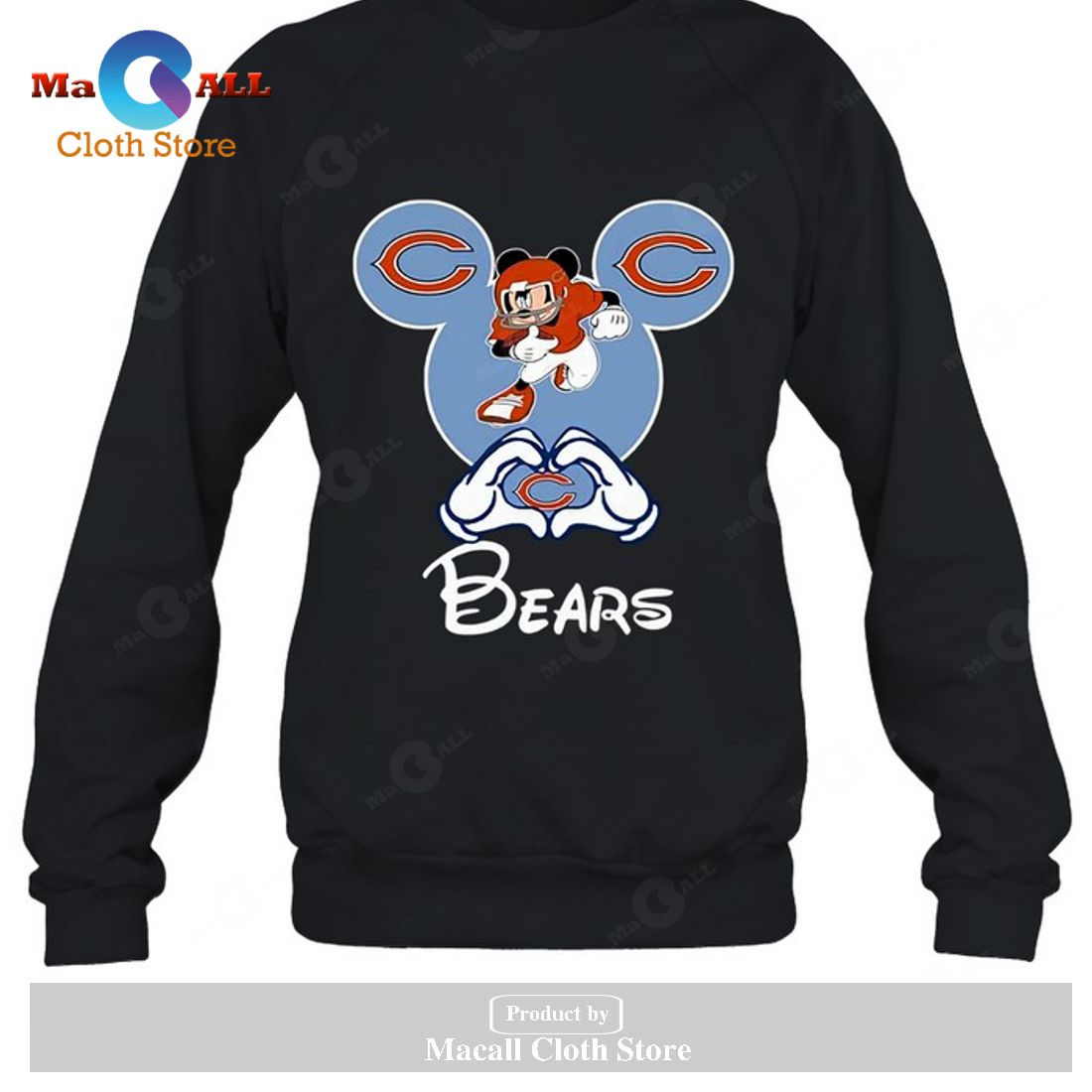 Chicago Bears Mickey-Unisex T-Shirt Chicago Bears Mickey-Unisex T-Shirt