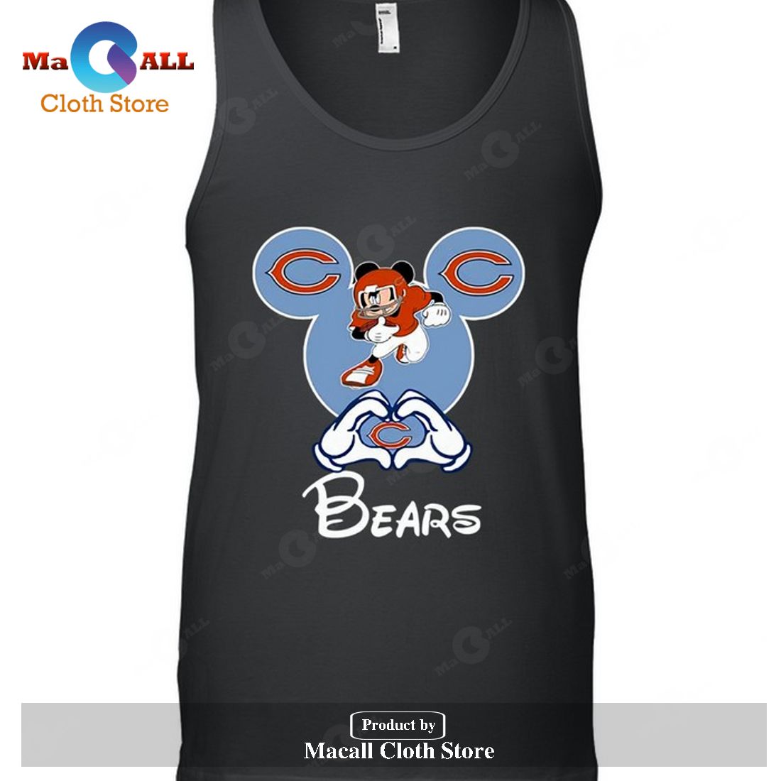 Chicago Bears Mickey-Unisex T-Shirt Chicago Bears Mickey-Unisex T-Shirt
