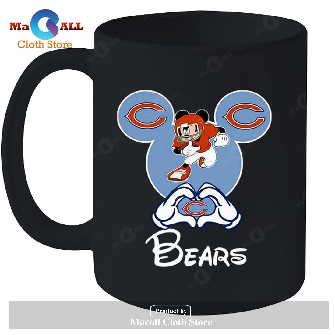 Chicago Bears Mickey-Unisex T-Shirt Chicago Bears Mickey-Unisex T-Shirt
