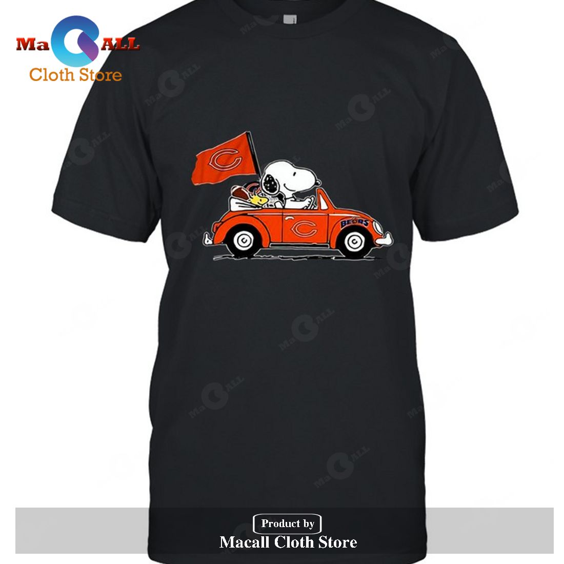Chicago Bears Snoopy Drives Chicago Bears Beetle Car Fan-Unisex T-Shirt Chicago Bears Snoopy Drives Chicago Bears Beetle Car Fan-Unisex T-Shirt