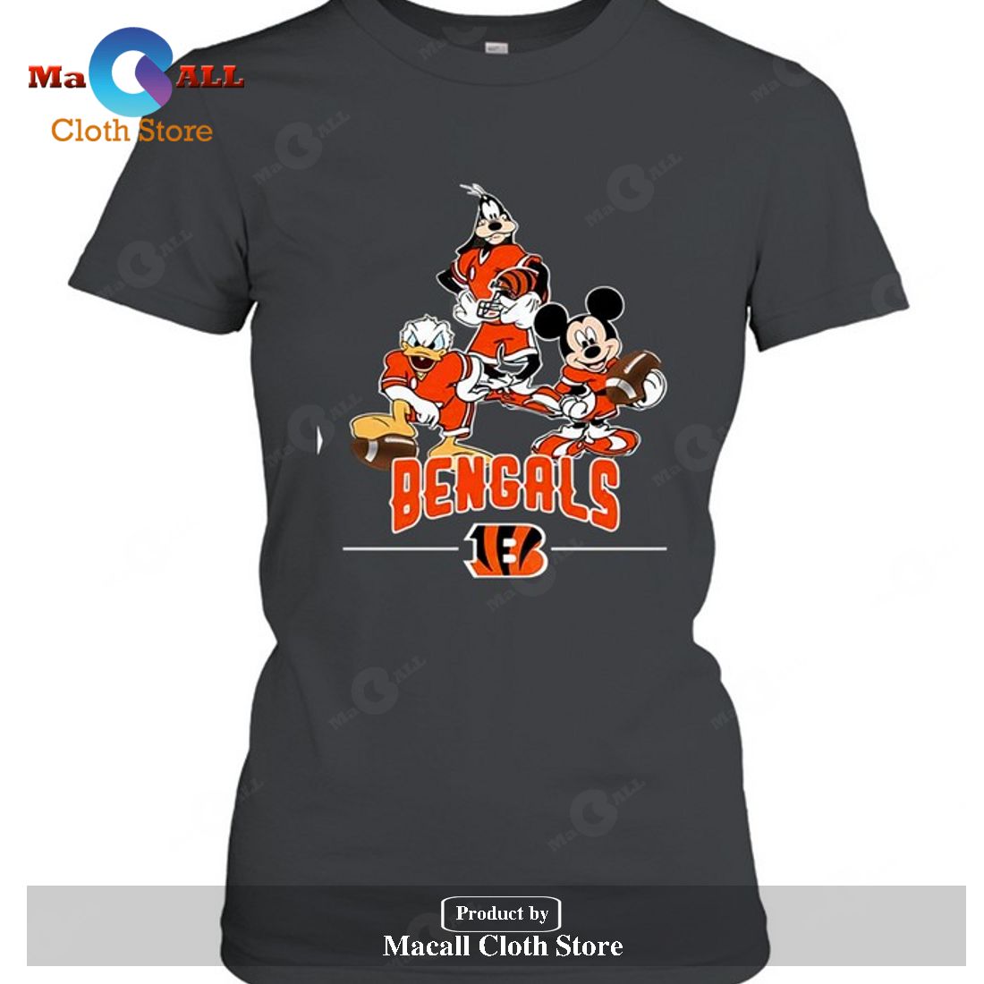 Cincinnati Bengals Mickey Donald Goofy Fan-Unisex T-Shirt Cincinnati Bengals Mickey Donald Goofy Fan-Unisex T-Shirt