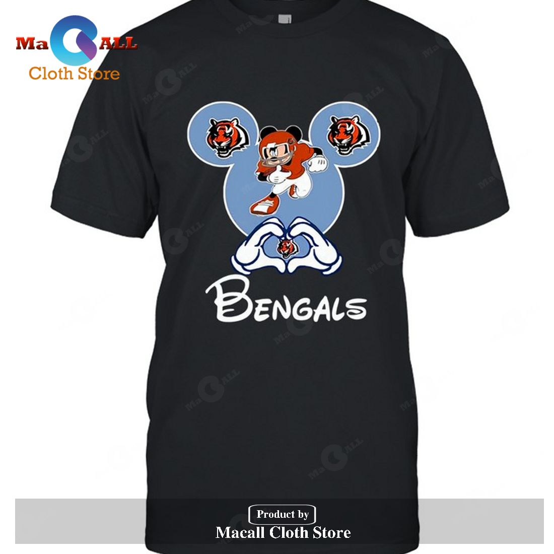 Cincinnati Bengals Mickey-Unisex T-Shirt Cincinnati Bengals Mickey-Unisex T-Shirt