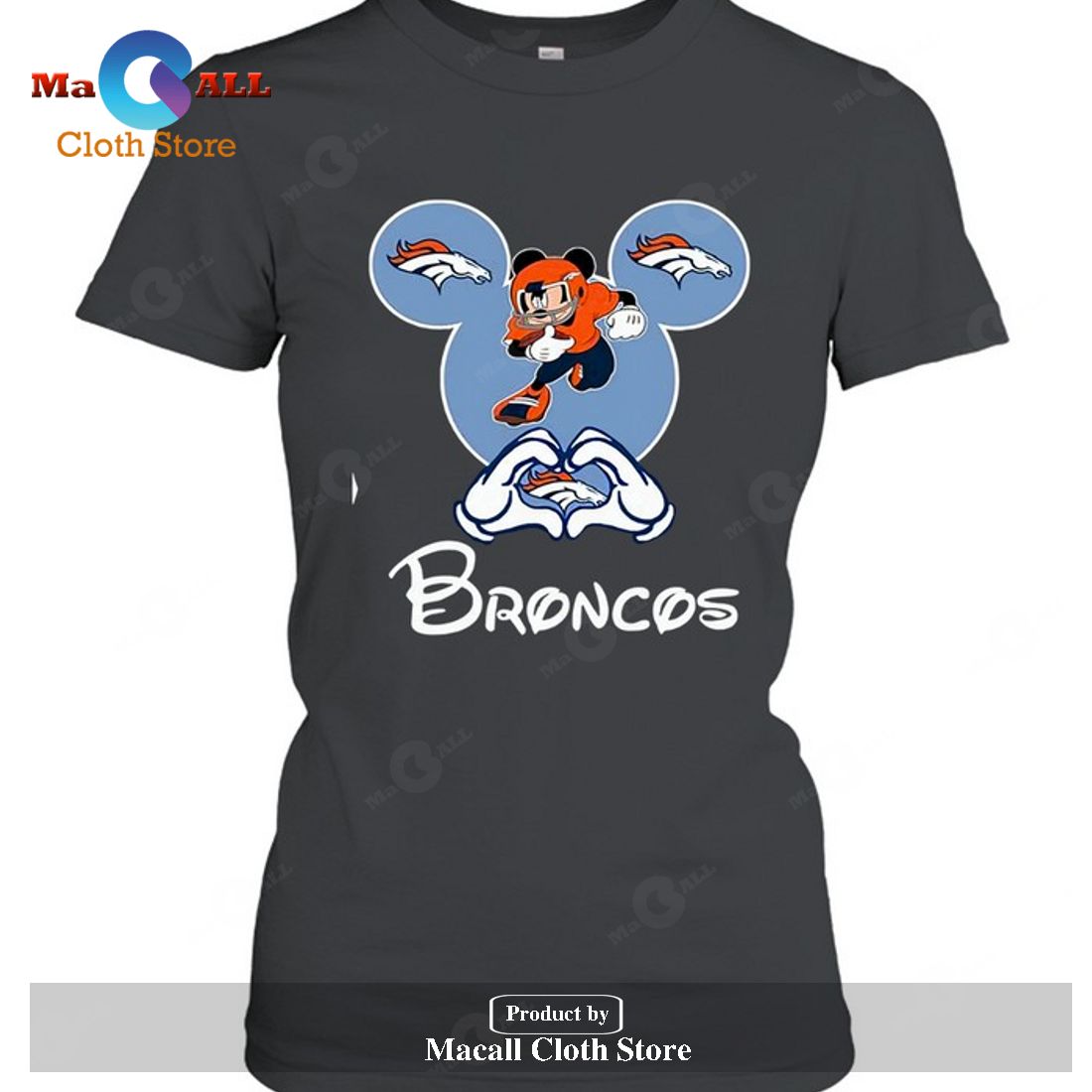 Denver Broncos Mickey-Unisex T-Shirt Denver Broncos Mickey-Unisex T-Shirt