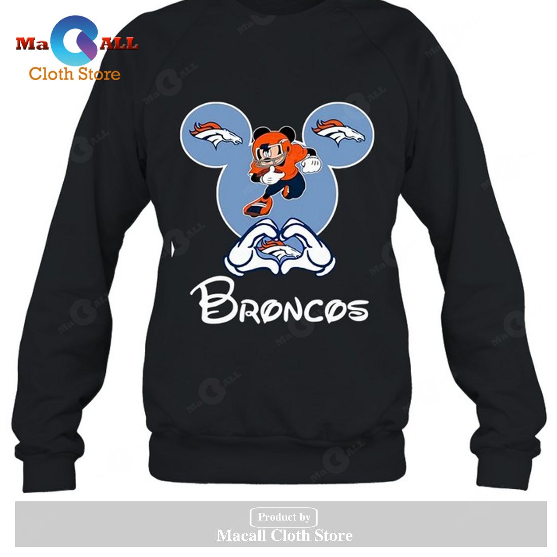 Denver Broncos Mickey-Unisex T-Shirt Denver Broncos Mickey-Unisex T-Shirt