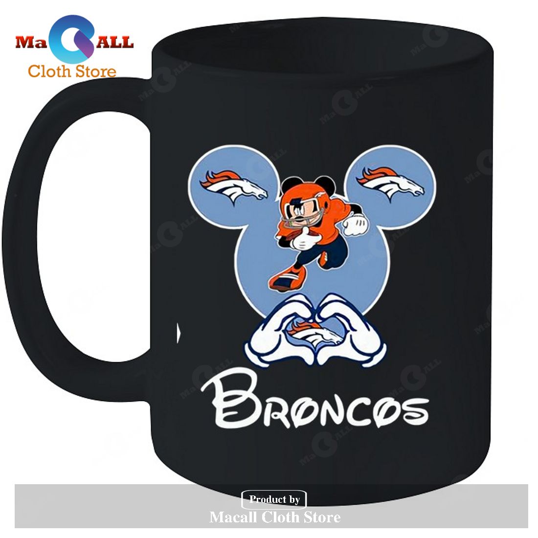 Denver Broncos Mickey-Unisex T-Shirt Denver Broncos Mickey-Unisex T-Shirt