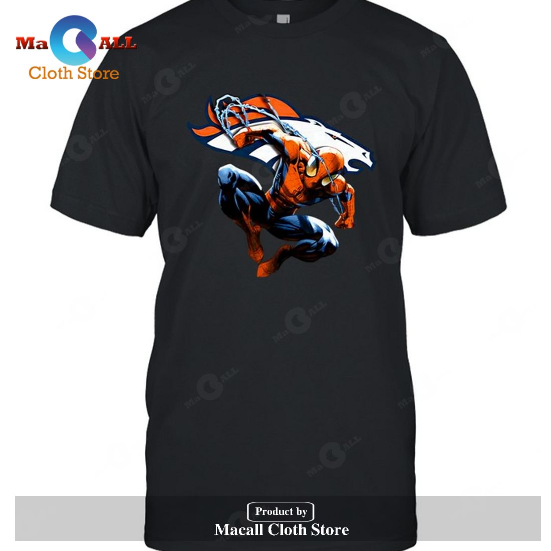 Denver Broncos Spiderman Denver Broncos-Unisex T-Shirt Denver Broncos Spiderman Denver Broncos-Unisex T-Shirt