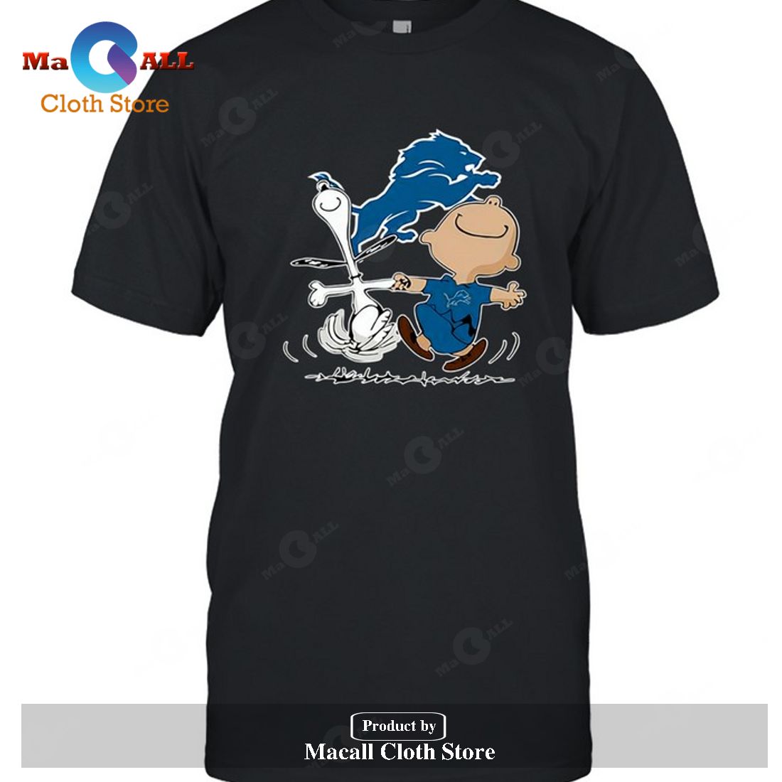 Detroit Lions Charlie Brown Snoopy Detroit Lions-Unisex T-Shirt Detroit Lions Charlie Brown Snoopy Detroit Lions-Unisex T-Shirt