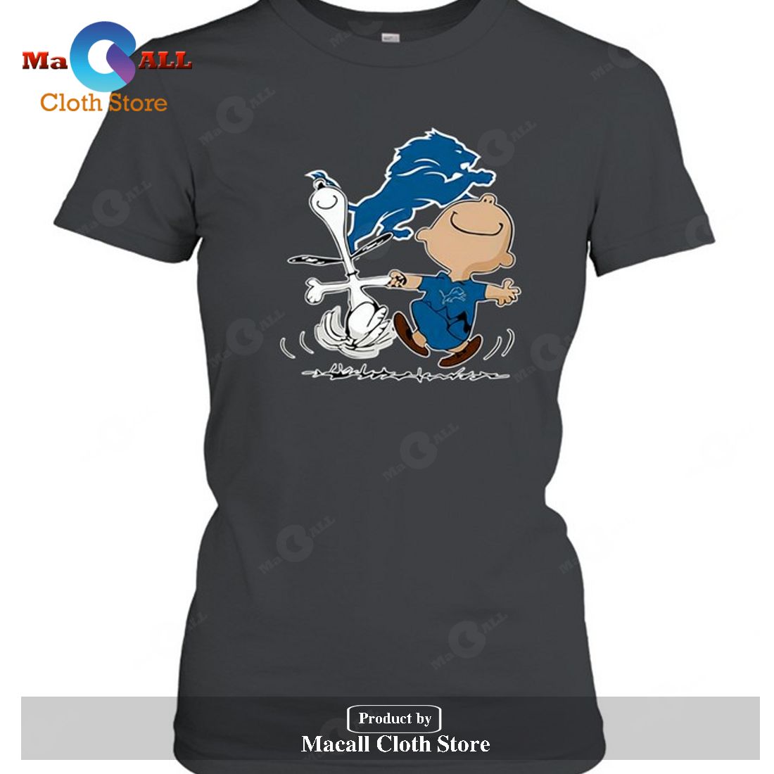 Detroit Lions Charlie Brown Snoopy Detroit Lions-Unisex T-Shirt Detroit Lions Charlie Brown Snoopy Detroit Lions-Unisex T-Shirt
