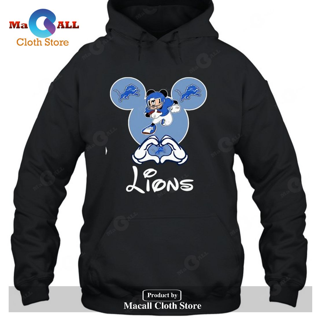 Detroit Lions Mickey-Unisex T-Shirt Detroit Lions Mickey-Unisex T-Shirt
