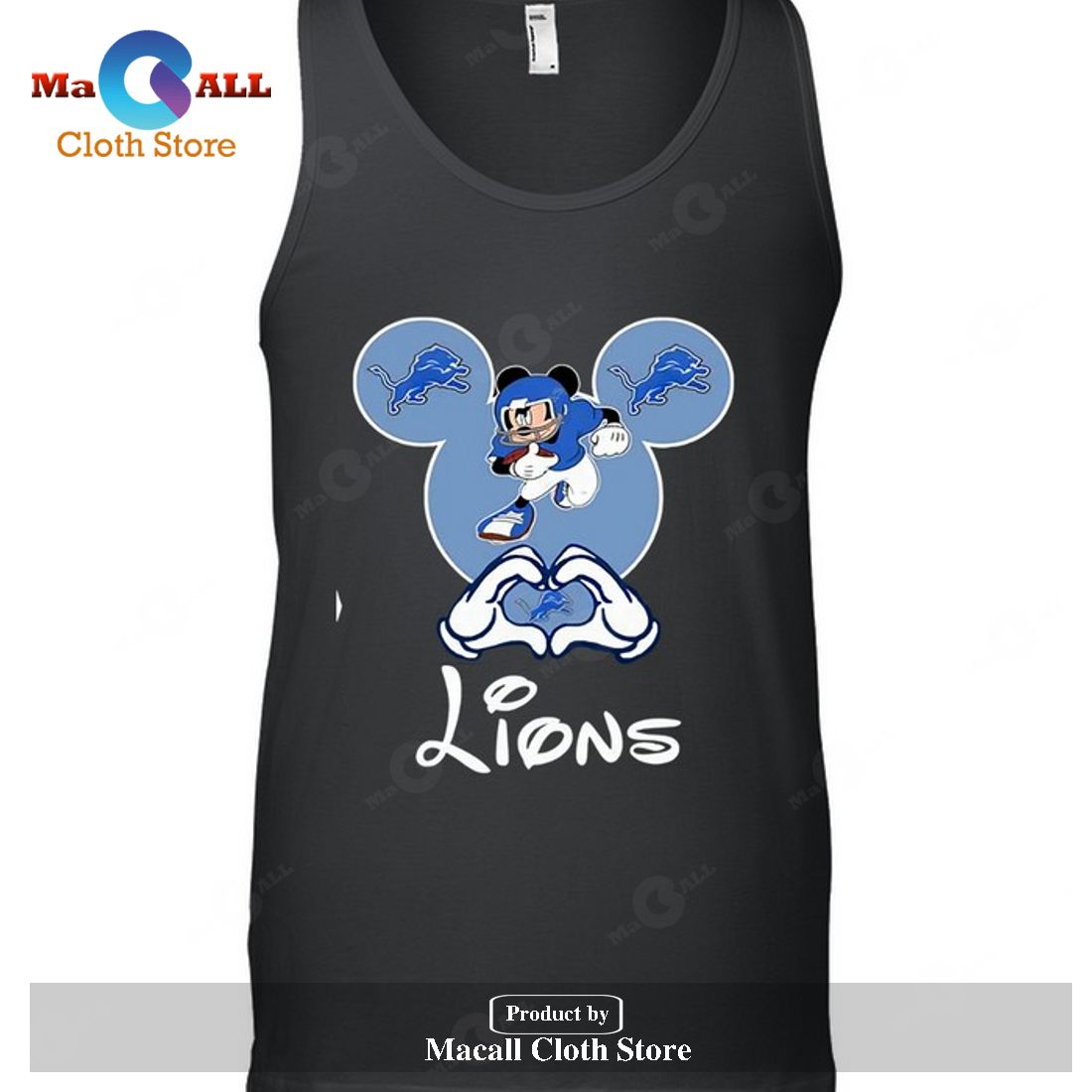 Detroit Lions Mickey-Unisex T-Shirt Detroit Lions Mickey-Unisex T-Shirt
