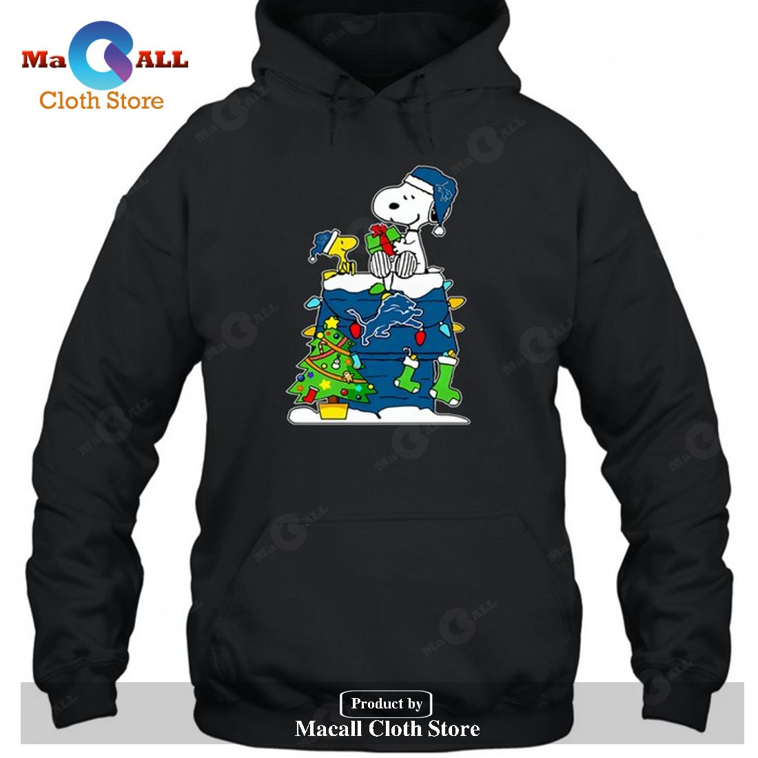 Detroit Lions Snoopy Woodstock Christmas-Unisex T-Shirt Detroit Lions Snoopy Woodstock Christmas-Unisex T-Shirt