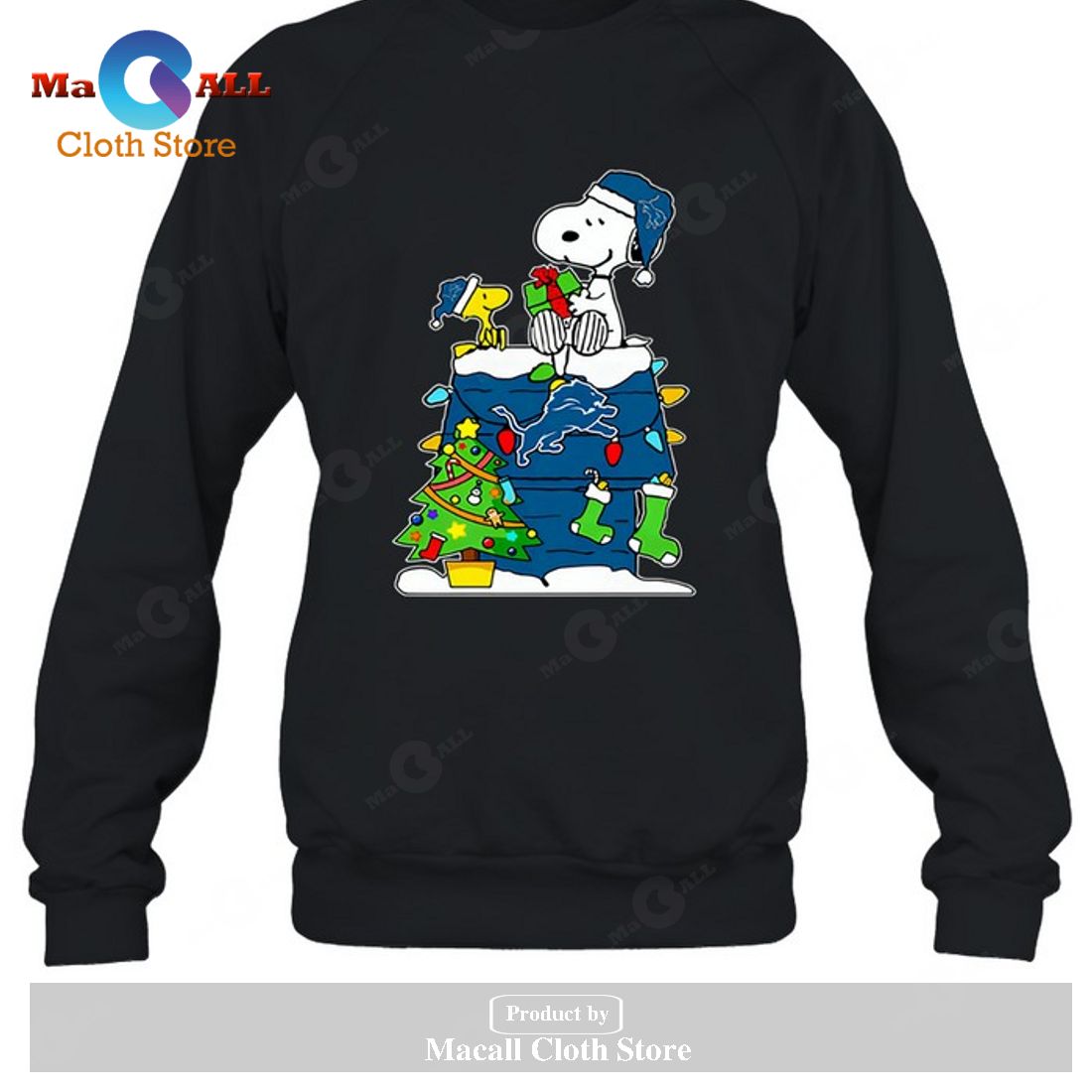 Detroit Lions Snoopy Woodstock Christmas-Unisex T-Shirt Detroit Lions Snoopy Woodstock Christmas-Unisex T-Shirt