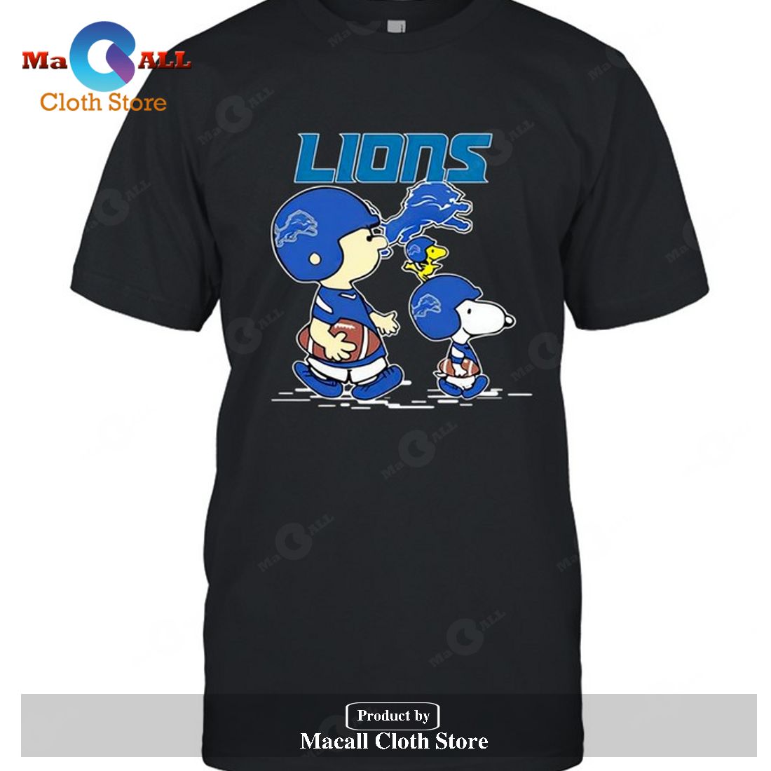 Detroit Lions Snoopy-Unisex T-Shirt Detroit Lions Snoopy-Unisex T-Shirt